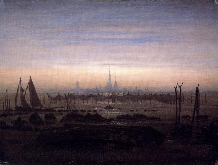 Caspar David Friedrich Greifswald w swietle ksiezyca Germany oil painting art